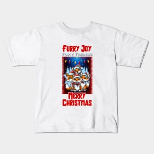 Foxy Friends: Merry Christmas Joy Kids T-Shirt